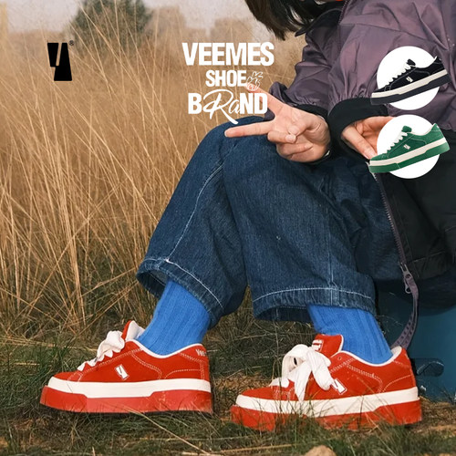 veemesOREO 黑色翻毛皮夹心男女款滑板鞋增高厚底面包鞋休闲板鞋