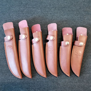 真皮刀套 小直刀刀鞘挂腰 真皮保护套 牛皮刀套刀靴刀裤皮套