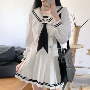 jk制服女正版水手服2026新款夏季学院风甜美可爱长袖百褶裙套装