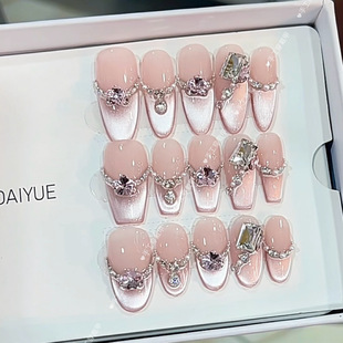 奈姿 纯手工光疗穿戴甲银河漫游成品重复使用可拆卸美甲贴片