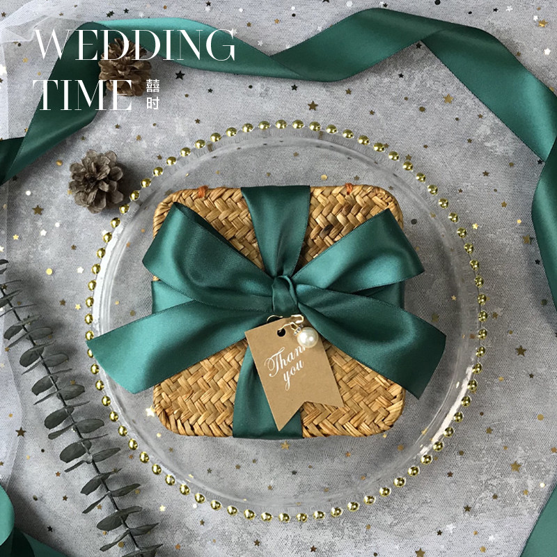 婚礼伴手礼盒子结婚伴娘藤编篮女生礼物盒周岁满月ins风38三八节