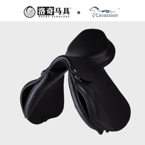 cavassion 超纤障碍马鞍座子 马安全套  黑色款 马具  8202025