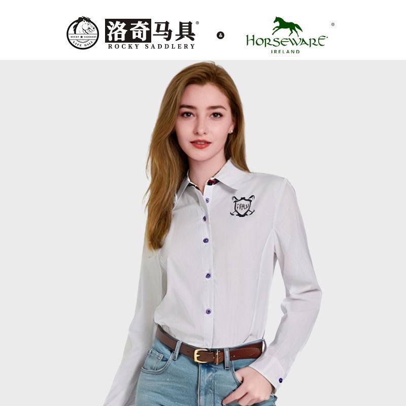 女款长袖衬衫肩部有数字 马术服骑士服装