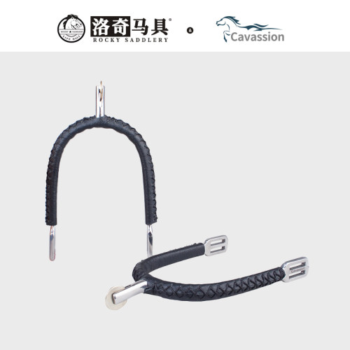 圆轮马刺(皮） 英式马刺 马刺 马刺带 l码 洛奇马具8110068