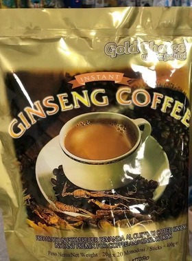 现货 意大利 gold choice 人参咖啡含糖即溶速溶400g便携20小包