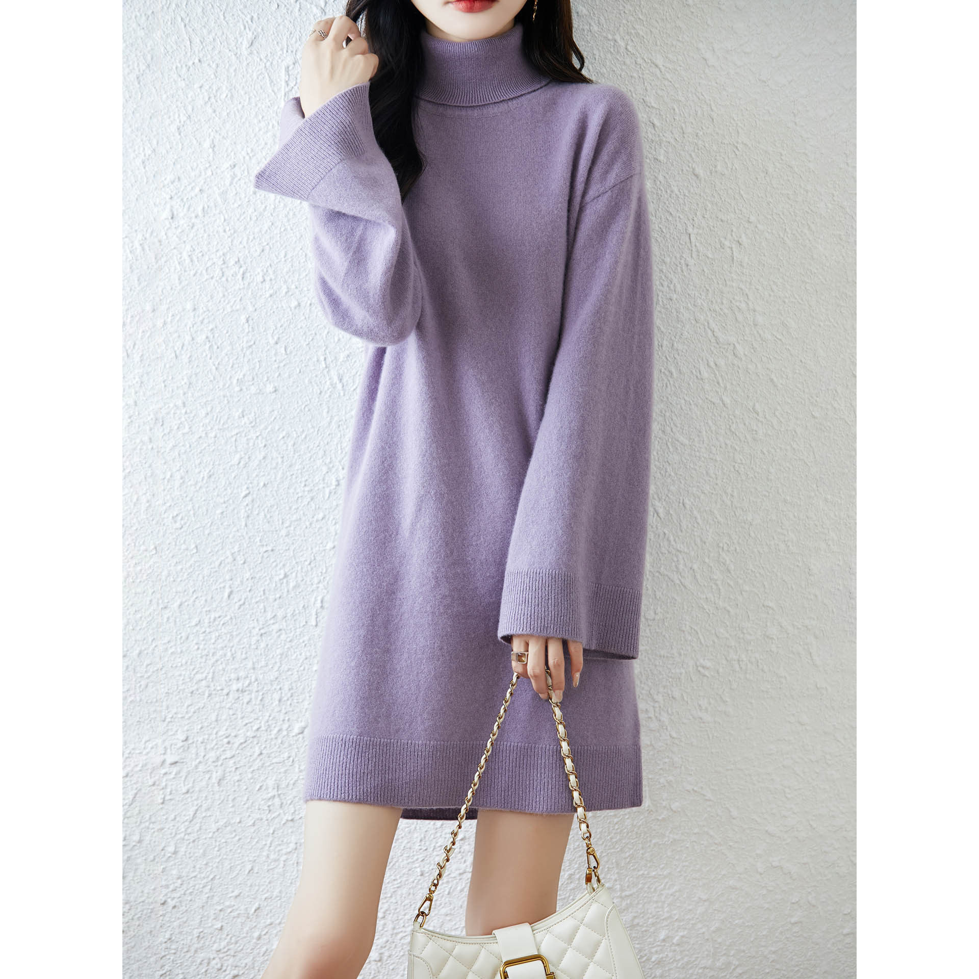 羊毛套头2025年秋冬高毛针织衫