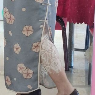 夏季女士旗袍内搭花边九分裤防走光衬裤四面弹薄款蕾丝汉服打底裤