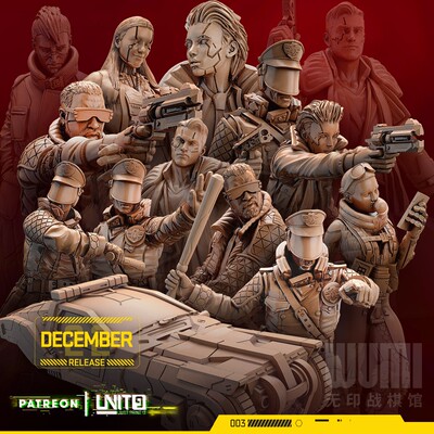 【便衣警察】赛博朋克风格 英菲第三方桌游战模型 第九单元 UNIT9