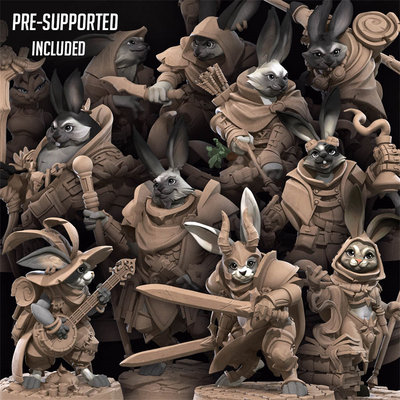 【兔人】兔子警官 炼金术师 吟游诗人 武僧游侠 强盗 DND棋子跑团