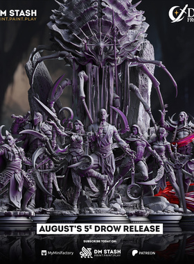 【卓尔精灵】矮人类 枭兽 骑士 法师 游侠 圣武士DND棋子跑团模型