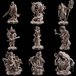 【梦魇诅咒】畸变 提夫林 德鲁伊 圣骑士魔鬼DND桌游跑团棋子模型