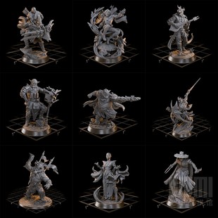 【黎明要塞】人类 鹰人 德鲁伊 巨人地精英雄DND桌游跑团战棋模型