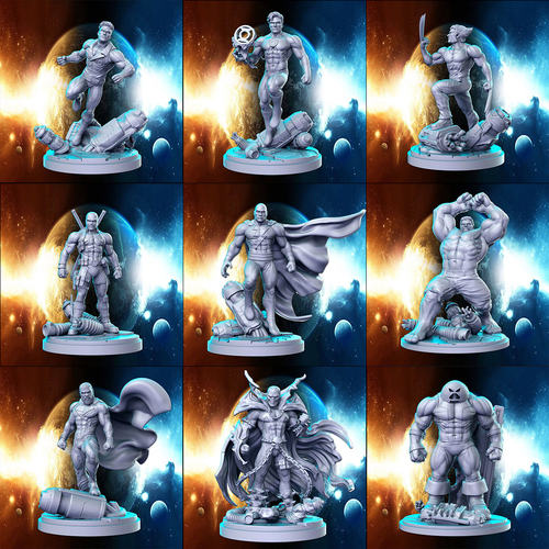 【超级英雄】钢铁侠 美国队长 超人 再生侠漫威DC 第三方棋子模型