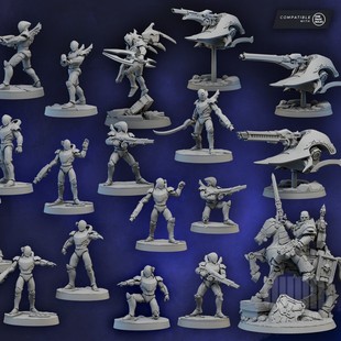 【装甲战士】喷气背包 圣殿骑士 战斗服 科幻战争锤神棋子模型