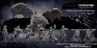 提夫林 术士 战士 游荡者 龙骑士 龙与地下城DND跑团桌游模型棋子