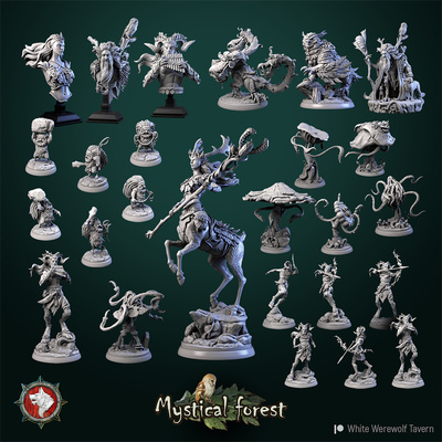 秘密深林 半羊人 石羊人 蘑菇怪 龙与地下城dnd跑团桌游棋子模型