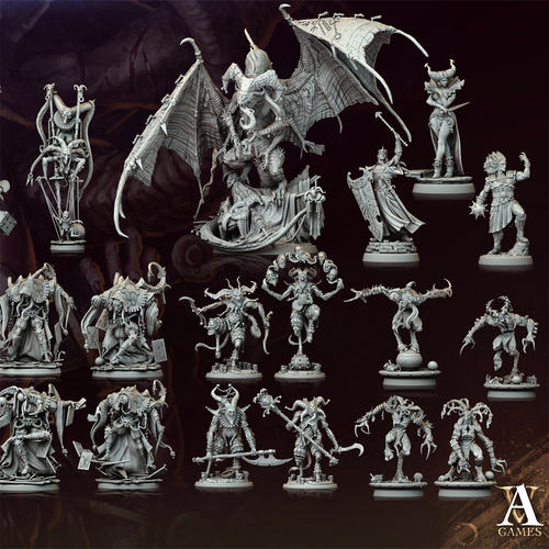 【恶魔小丑】扭曲祭司 杂耍丑角 魔术师 半羊人恶魔  DND战棋模型