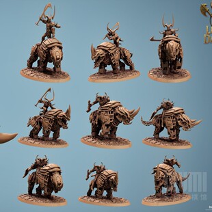 【诅咒军团I】魔龙 犀牛骑士 地狱 恶魔 战士DND桌游跑团战棋模型