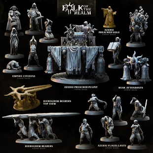 【帝国庶民】传道者 圣符 帝国臣民 苦修者 真菌骑士 DND战棋模型