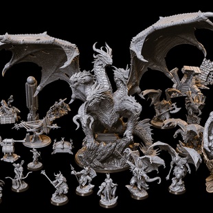 【红龙崛起】龙裔 人类 圣武士 魔法师 龙皇DND桌游跑团战棋模型