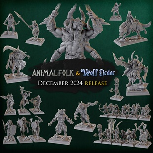 【兽人军团】山羊人 战争巨兽 野兽半人马 狼人 中古战锤棋子模型