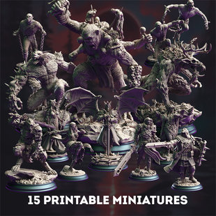 【血族】吸血鬼领主 女提夫林牧师 狼人战士 温迪戈 DND战棋模型