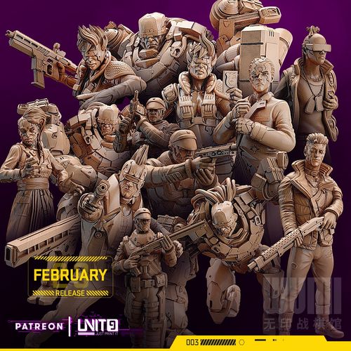 【自杀小队】赛博朋克风格 英菲第三方桌游战模型 第九单元 UNIT9