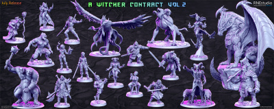 巫师 吟游诗人 盗贼 双头食人魔 龙与地下城DND跑团桌游棋子模型