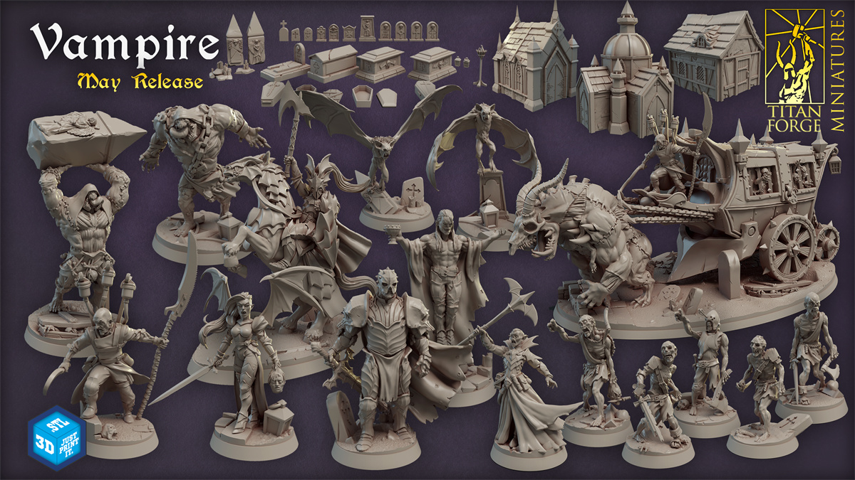 吸血鬼 僵尸 王子男爵战士 收割者龙与地下城dnd跑团桌游棋子模型