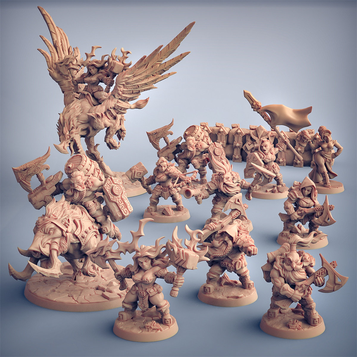 【矮人破誓者】猪骑 狮鹫邪术师 龙与地下城dnd跑团桌游棋子模型