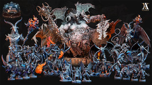 恶魔书卷 伯达克血角骑士 龙与地下城dnd跑团桌游战棋模型 大反派