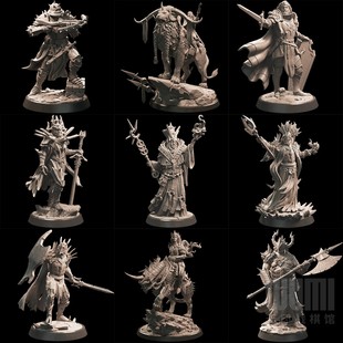 【黑暗十字军】圣骑士 剑士 斗士 人类 英雄DND桌游跑团战棋模型