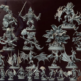 【猩红军团】血翼龙人 不朽领主 血翼妖姬 猩红兽卫  DND战棋模型