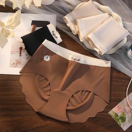 大码无痕中腰内裤女200斤加长7a抗菌裆运动瑜伽防夹臀少女蜜桃臀