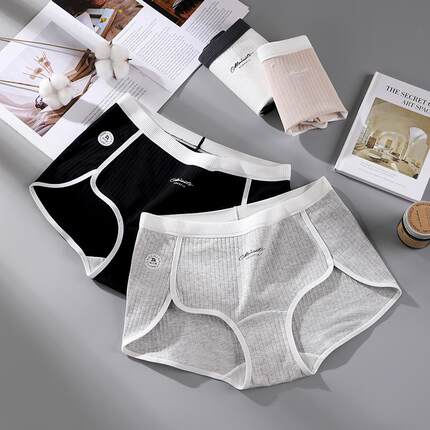 运动ins风婴儿棉大码平角内裤女200斤7A纯棉抗菌不夹臀安全裤新款