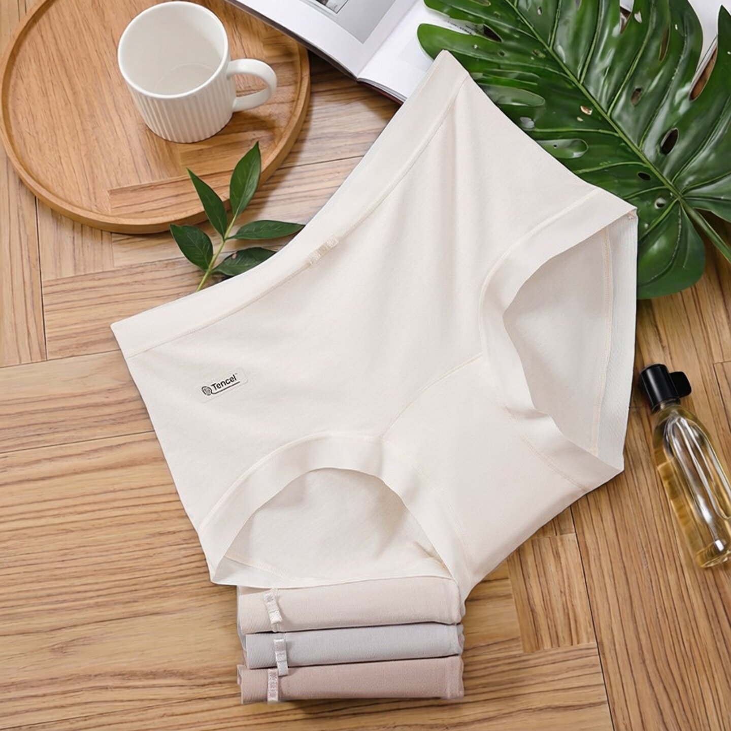 高腰莫代尔大码内裤女200斤无痕抑菌加长裆裸感简约舒适透气底裤
