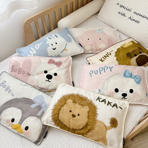 A类全棉双层纱儿童枕套