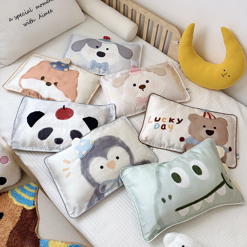 A类60支兰精天丝儿童枕套  宝宝枕头套幼儿园枕头皮单人枕皮单只