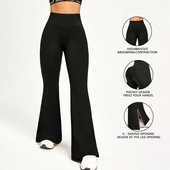 蜜桃臀紧身提臀高弹瑜伽运动微喇裤 口袋裤 瑜伽工装 外贸女士大码