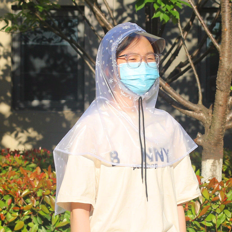 【户外防雨】防水神器外卖防雨头套披肩帽下雨天骑手遮阳户外头罩