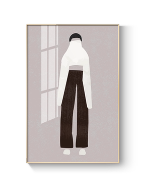 必画客厅现在简约人物装饰画