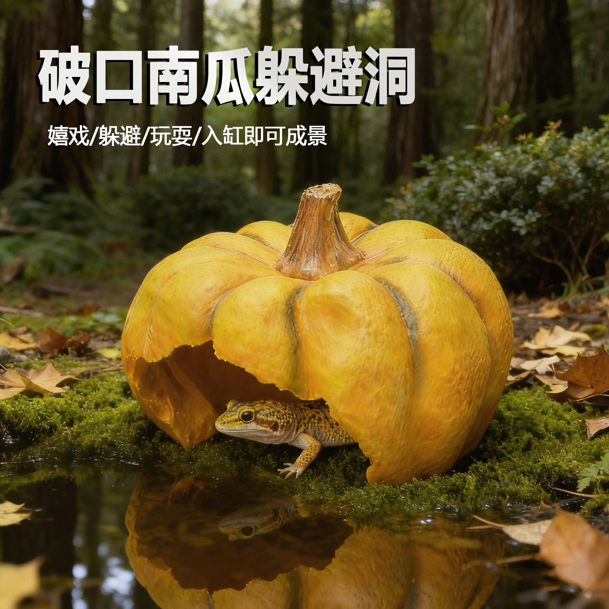 爬宠破口小南瓜躲避摆件守宫洞穴饲养箱造景蜘蛛蜥蜴山洞蛇窝晒台,宠物/宠物食品及用品,爬宠躲避/造景,淘宝优惠券,粉丝福利购,淘宝优惠卷