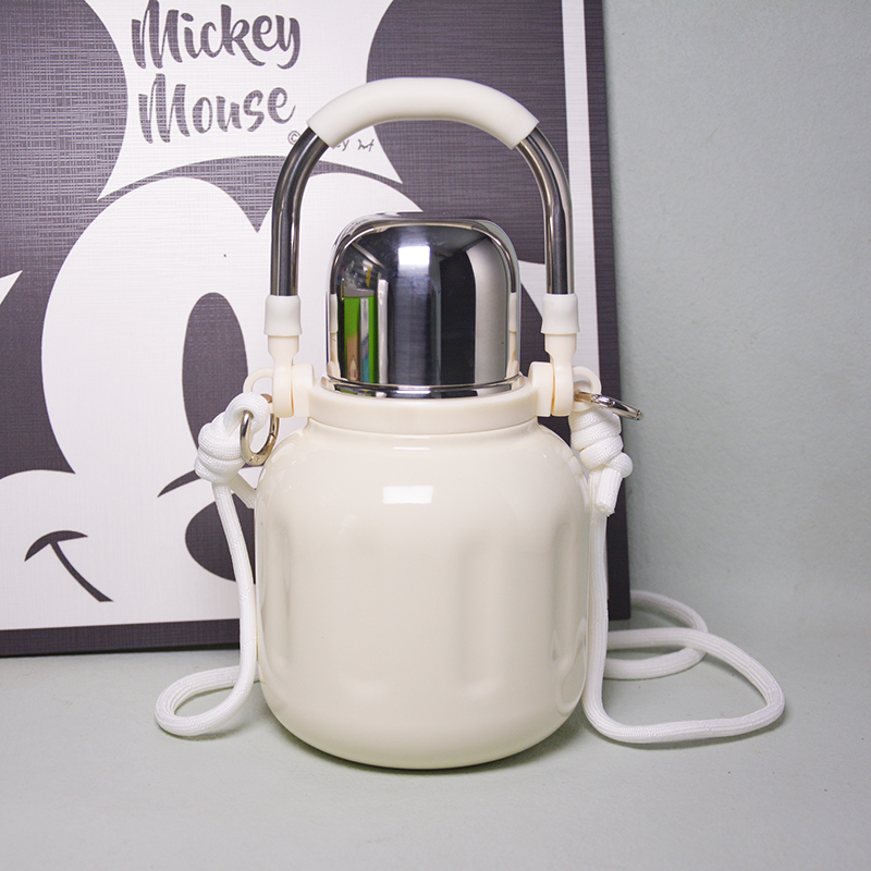 南瓜保温杯女士高颜值简约便携水杯学生316不锈钢杯子大容量保温