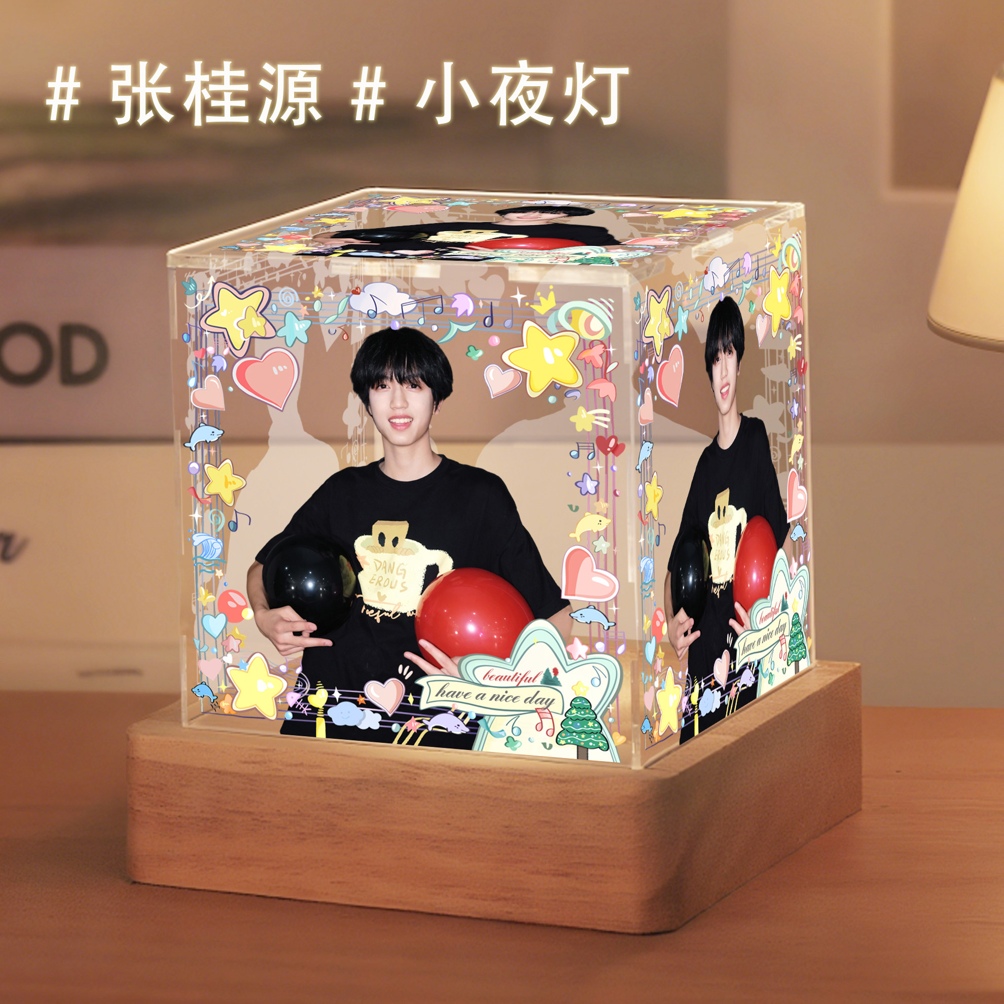 张桂源小夜灯TF周边高级氛围感发光夜灯卧室摆件定制创意生日礼物