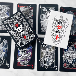 外贸个性便捷Hollow Knight空洞骑士黑白卡牌桌面扑克牌纸牌游戏