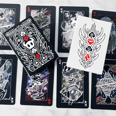 外贸个性便捷Hollow  Knight空洞骑士黑白卡牌桌面扑克牌纸牌游戏
