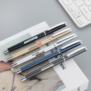 中性笔定制 插套广告礼品笔商务办公签字笔金属铝杆定制笔刻字