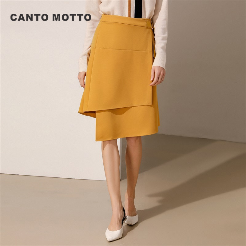 canto motto雾道2020秋季新款商场同款纯色微弹不规则拼接半身裙在类目 女装/女士精品, 半身裙中 - 来自Buy2taobao.com提供专业的淘宝代购服务