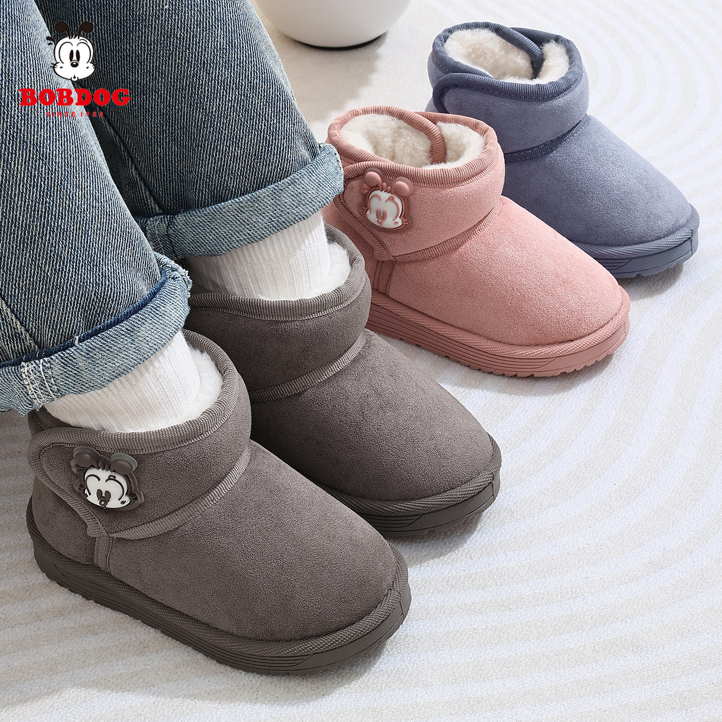 汪汪队儿童棉鞋2025冬季加绒加厚中大童棉鞋男女孩卡通防滑