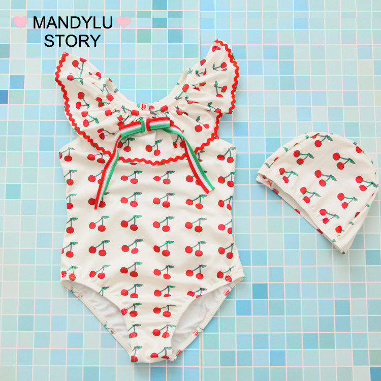 ins儿童泳衣女童2025新款可爱韩版连体度假温泉女孩宝宝婴儿泳衣